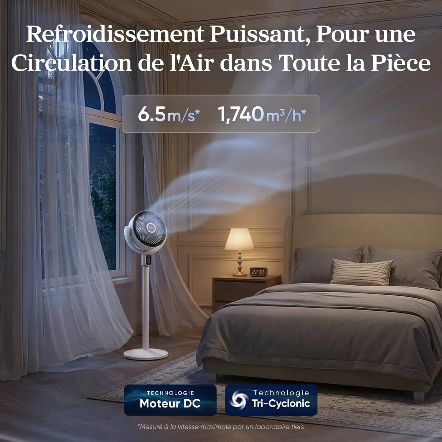 Ventilateur blanc vue 2