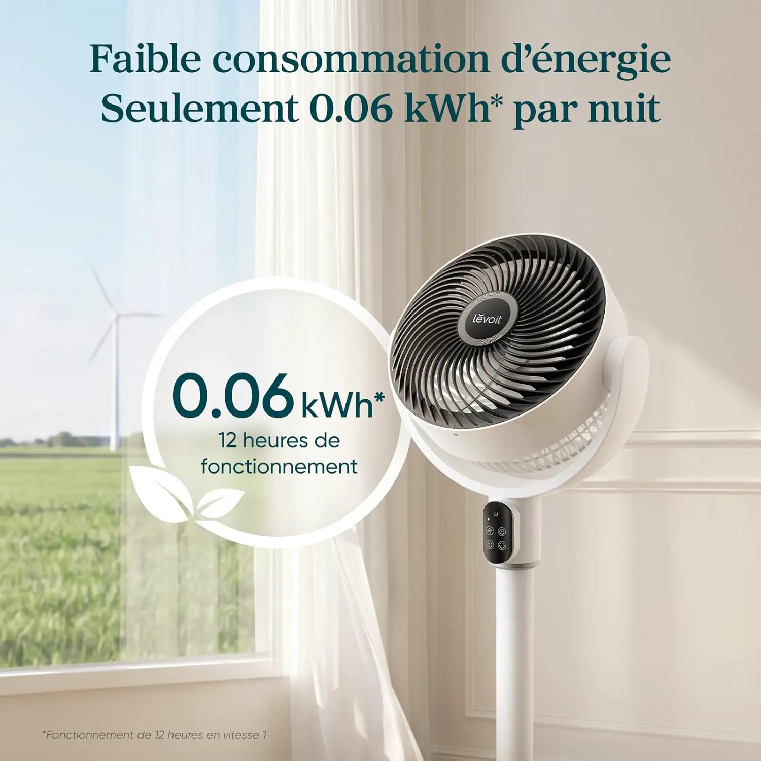 Ventilateur blanc vue 4