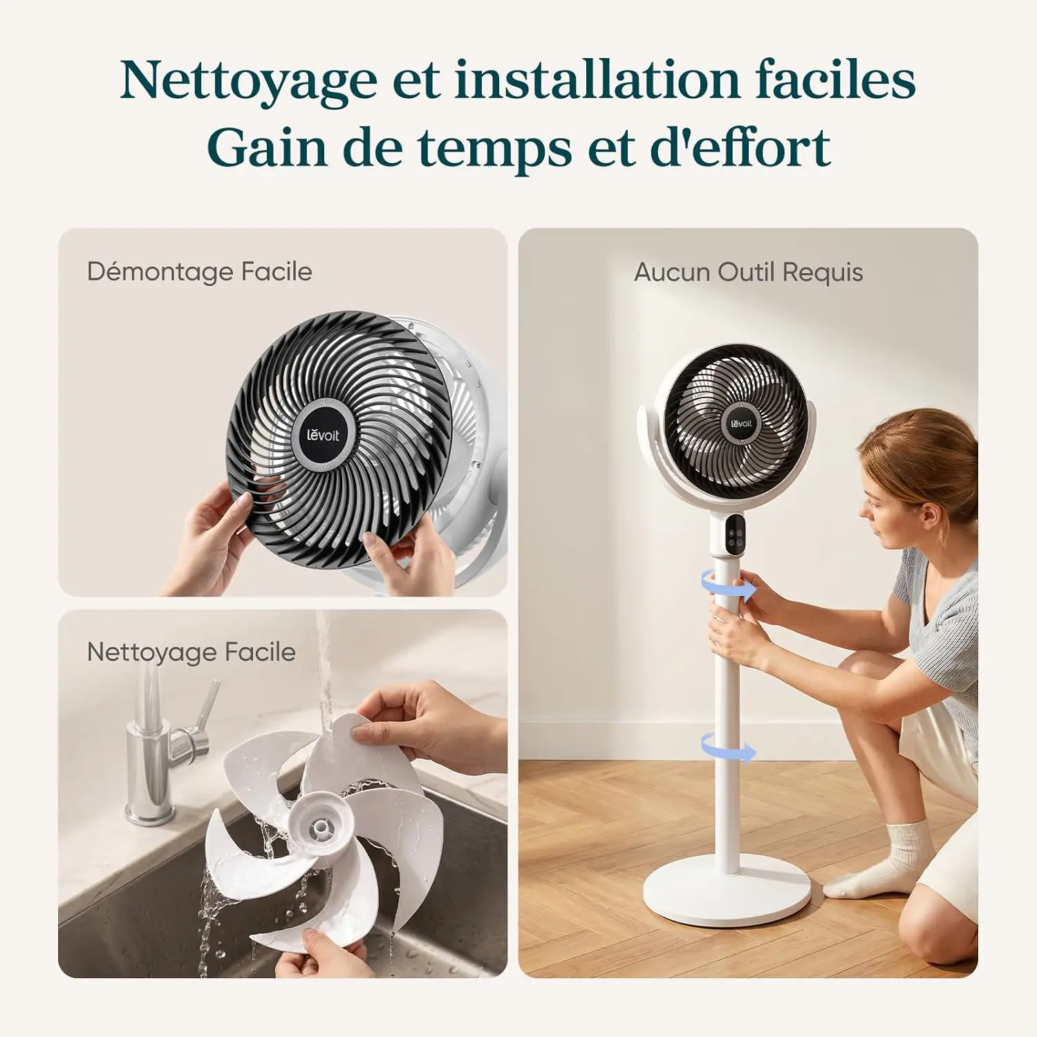 Ventilateur blanc vue 6