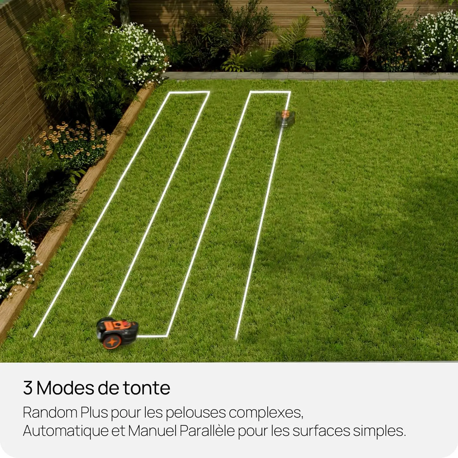 Robot tondeuse jaune 100 m² vue 6