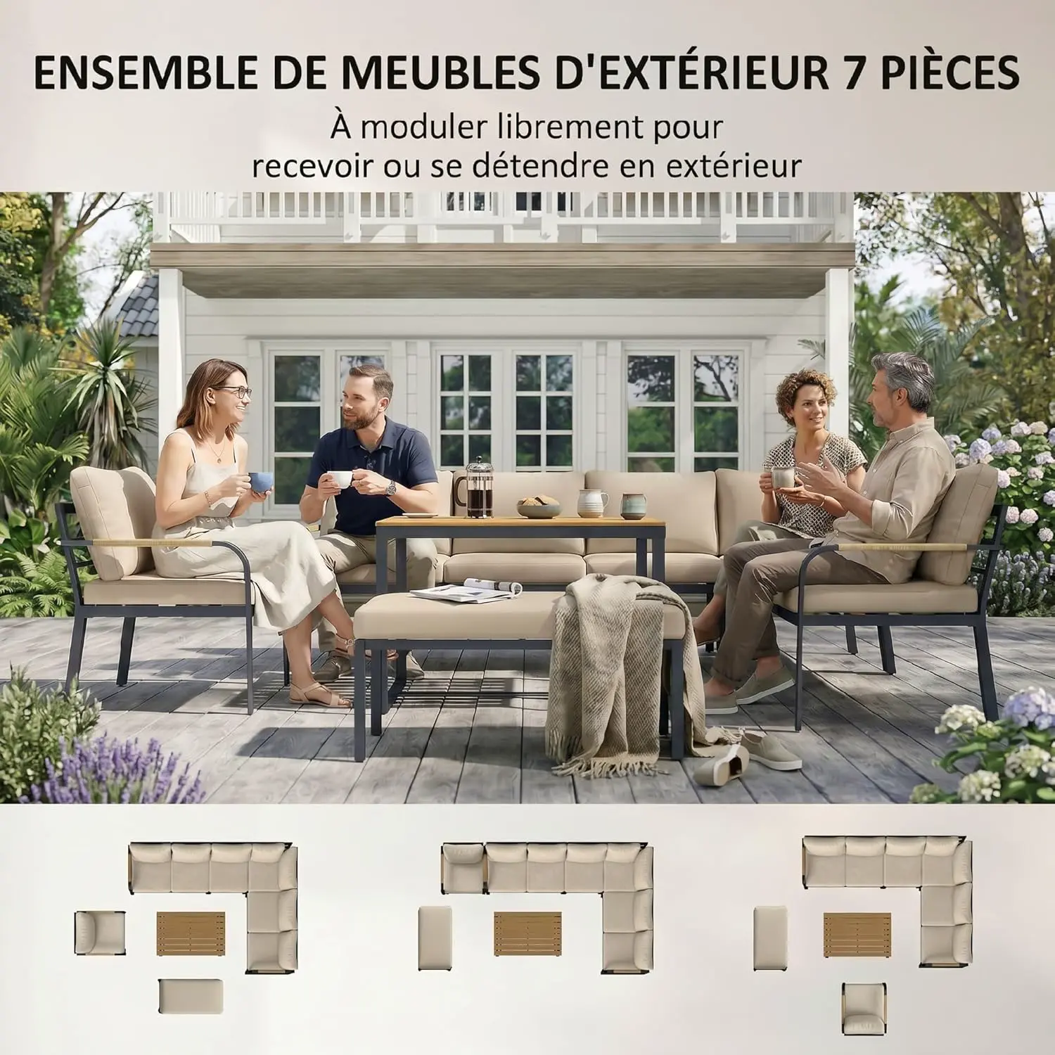 Salon de jardin en résine vue 3