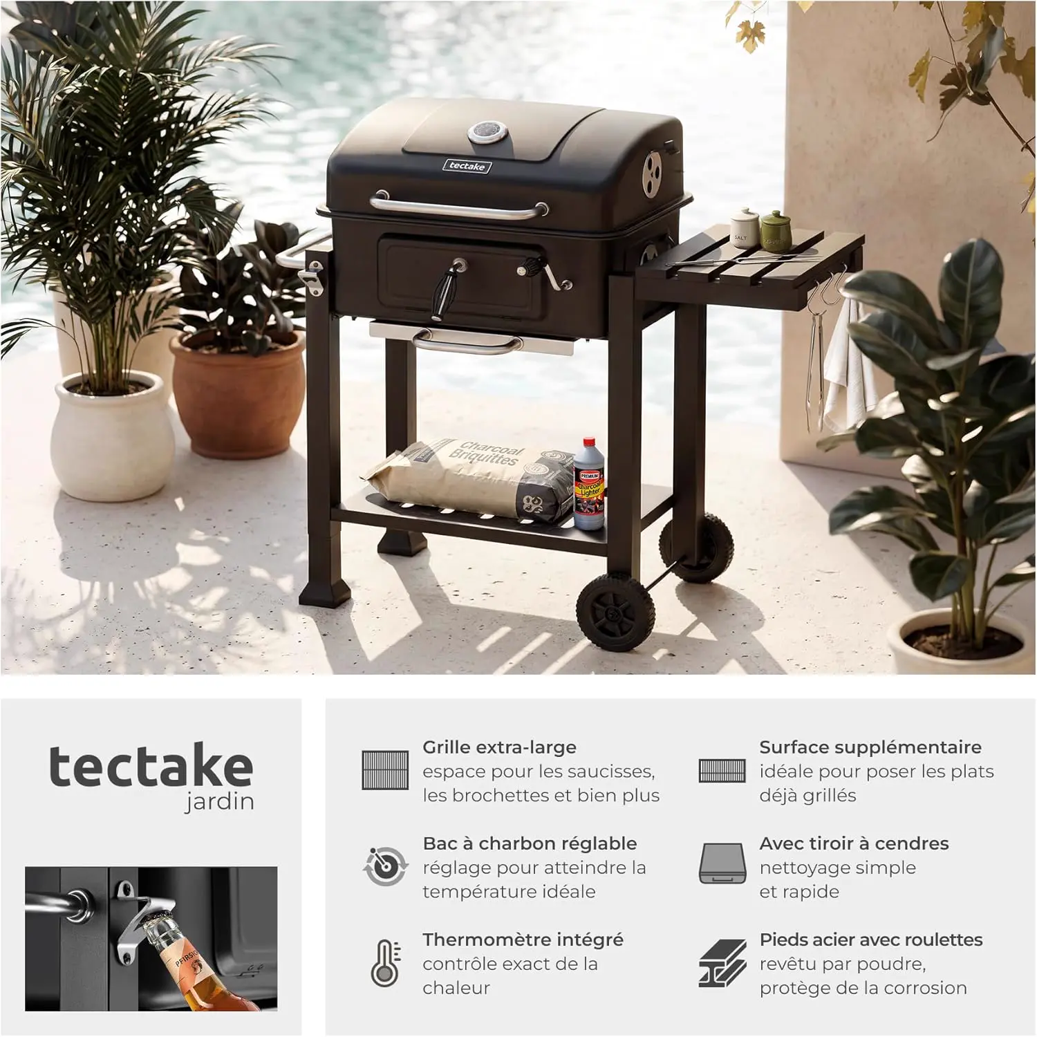 Barbecue weber en acier 64x104 cm vue 2