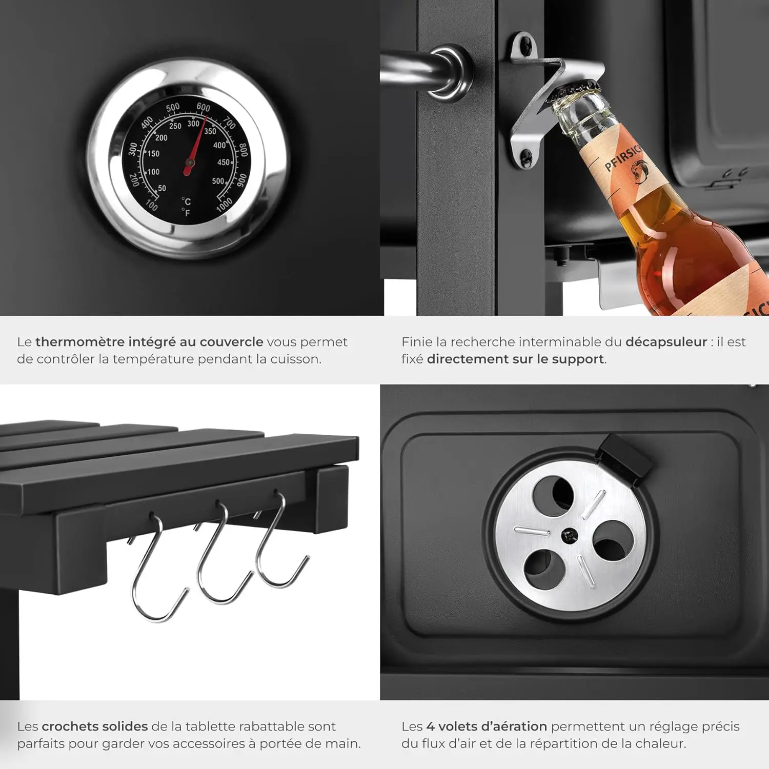 Barbecue weber en acier 64x104 cm vue 5