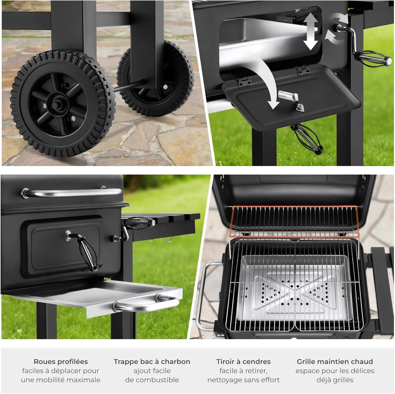 Barbecue weber en acier 64x104 cm vue 7