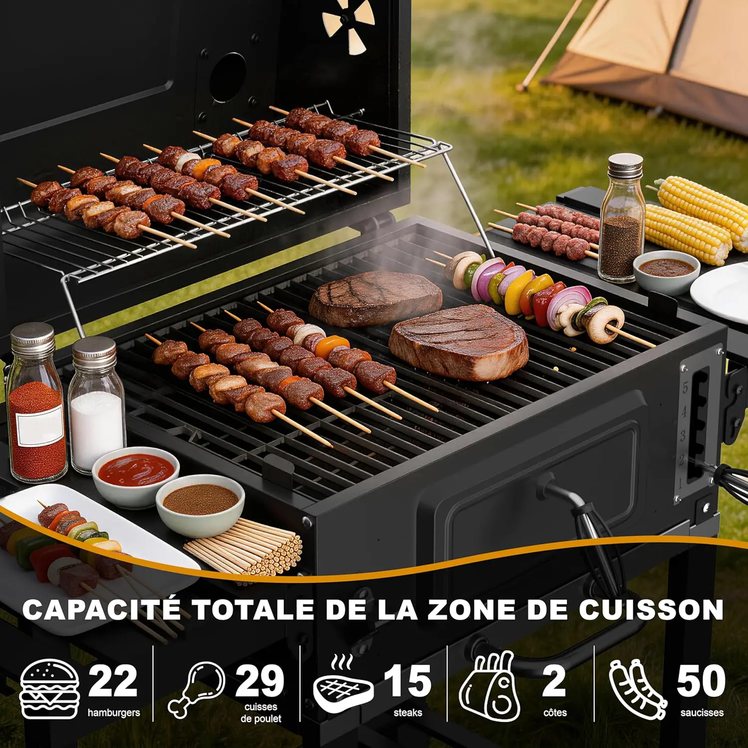 Barbecue weber en bois 67,5 x 40,5 vue 2