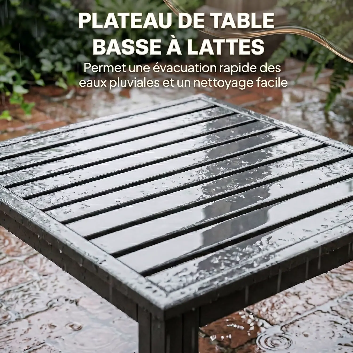 Salon de jardin en métal vue 6
