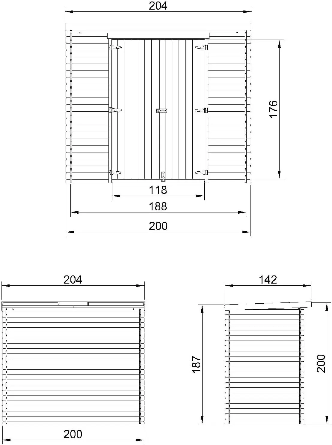 Abri de jardin en bois en bois 2,22 m² vue 7