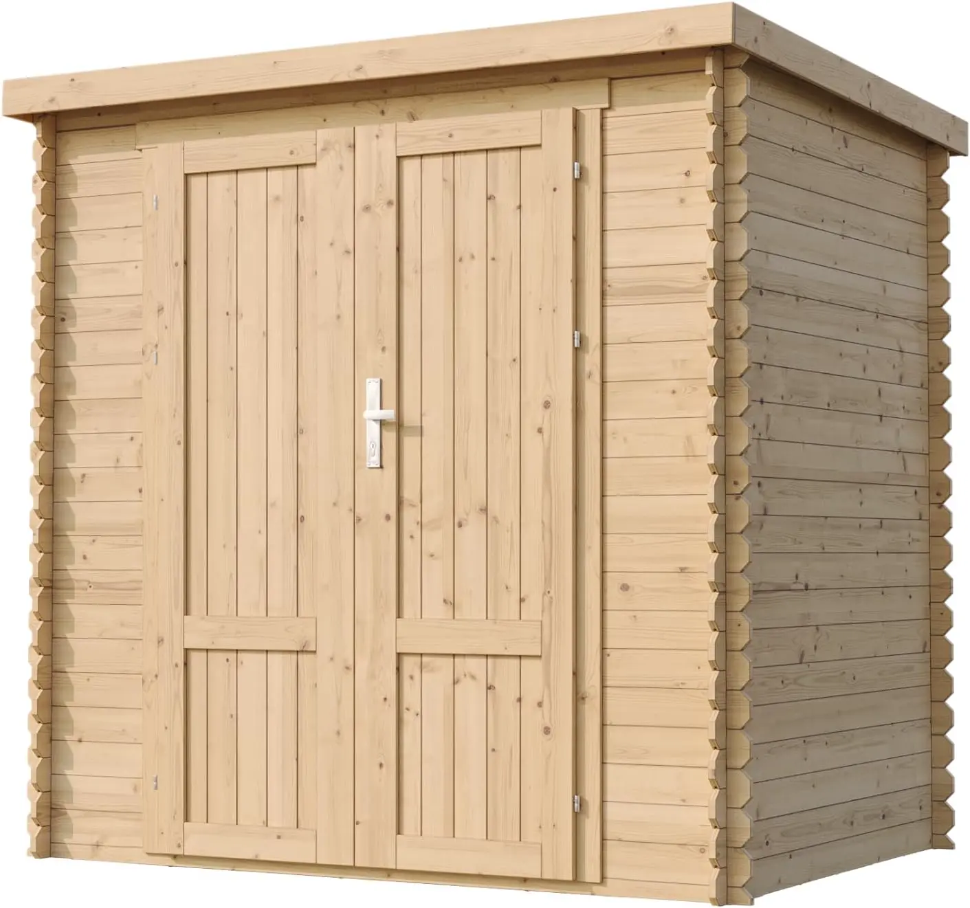 Abri de jardin en bois en bois gris 2,22 m² vue 4