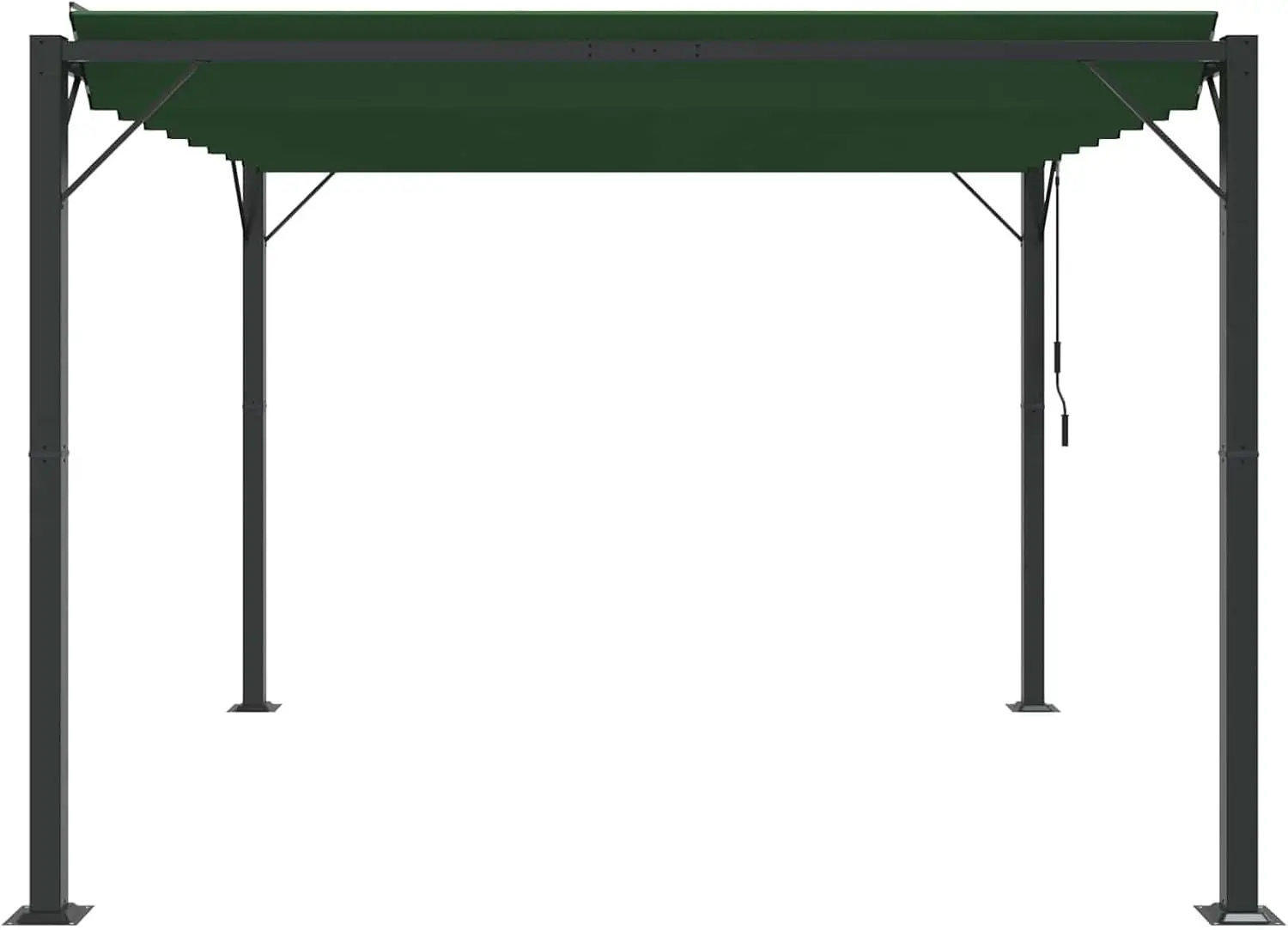 Pergola en aluminium vert 3 x 2,14 m vue 5