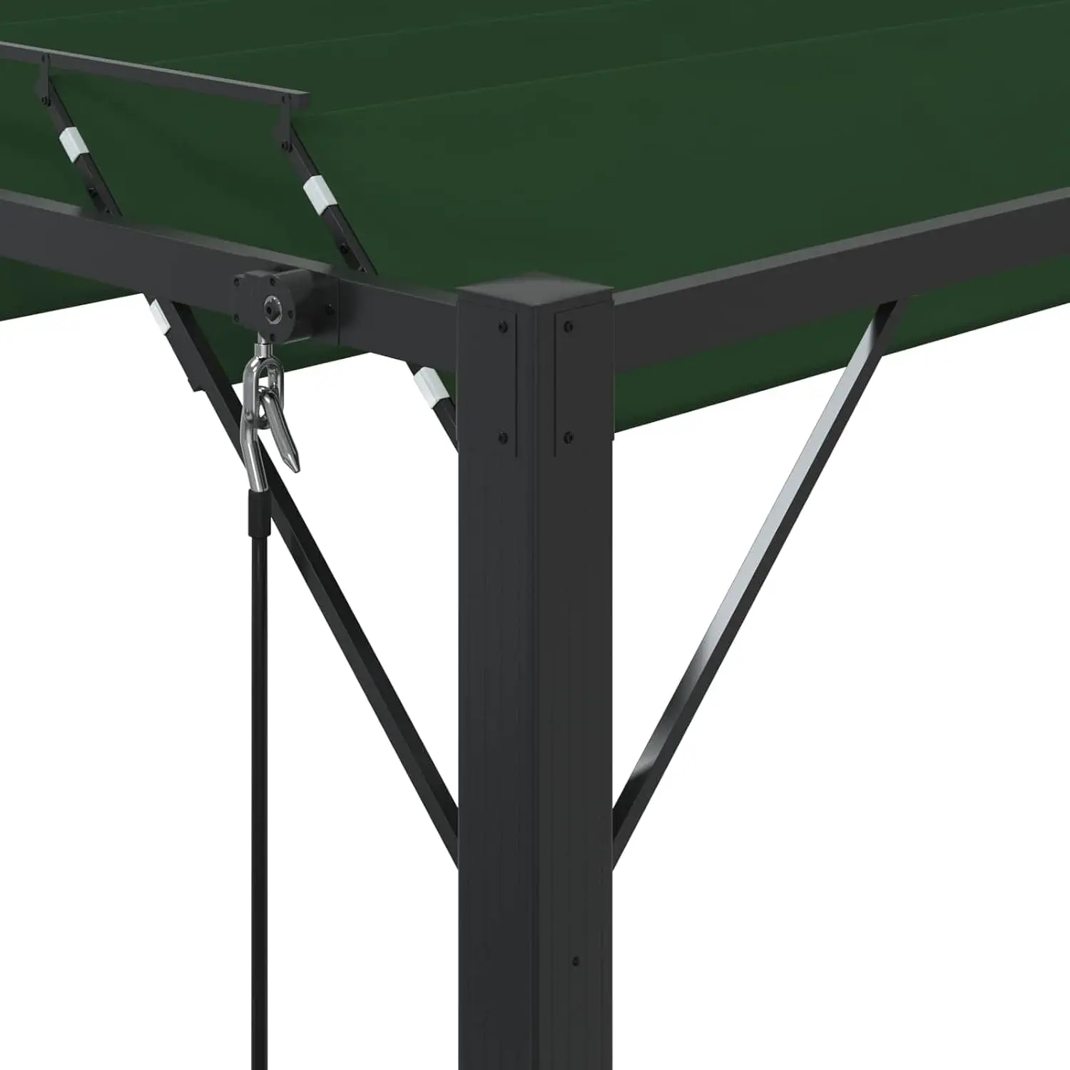 Pergola en aluminium vert 3 x 2,14 m vue 6