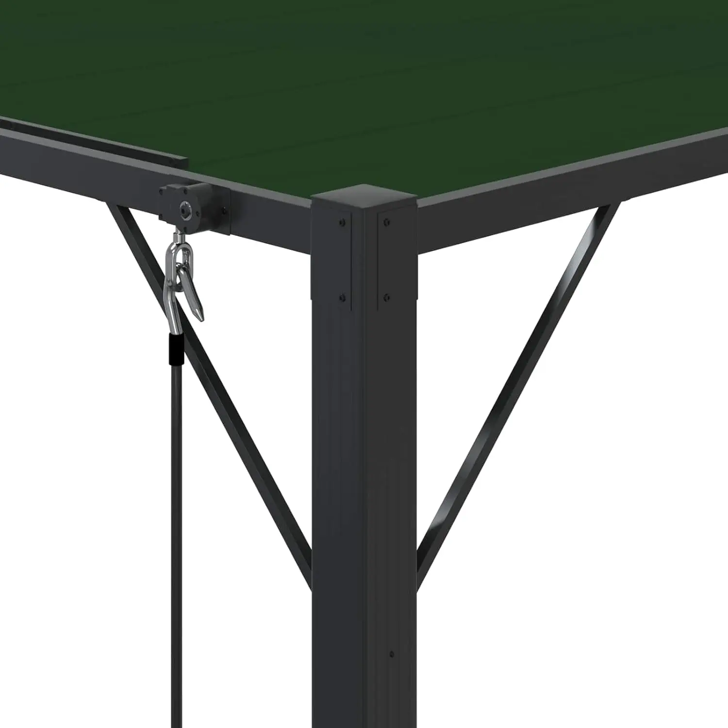 Pergola en aluminium vert 3 x 2,14 m vue 7