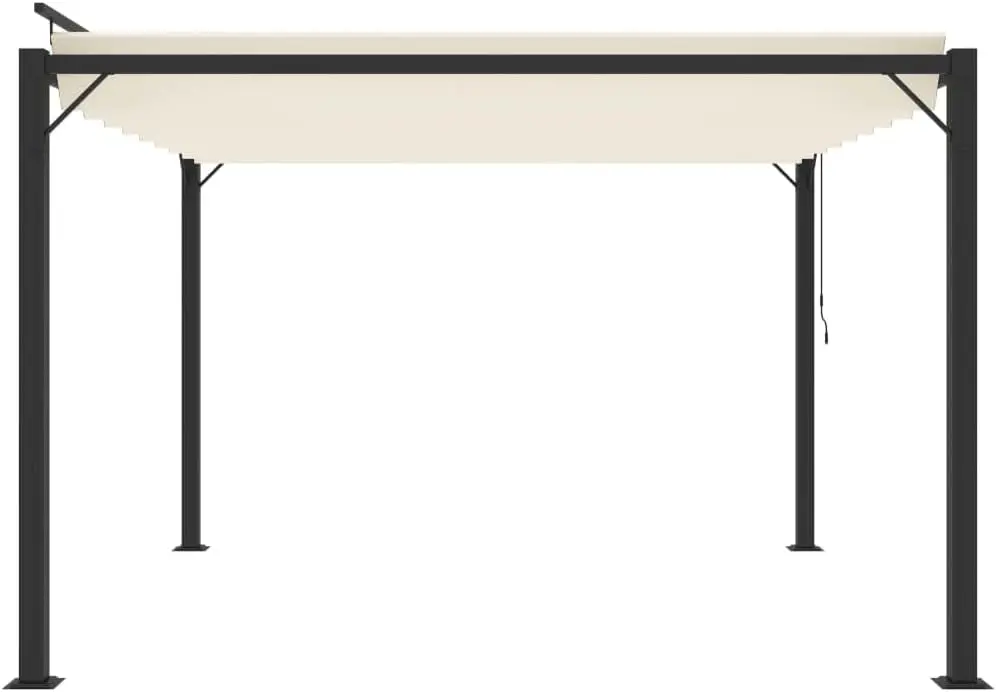 Pergola en aluminium crème 3x3m vue 5