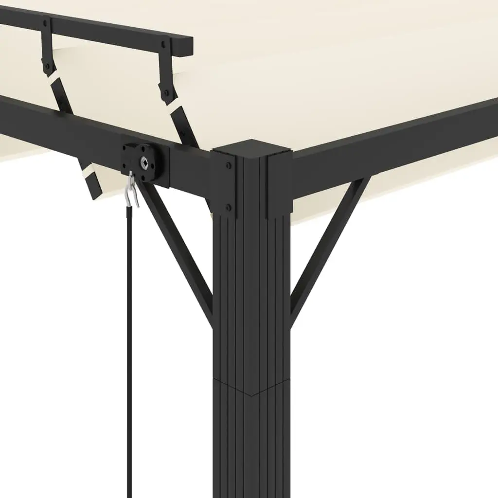 Pergola en aluminium crème 3x3m vue 6