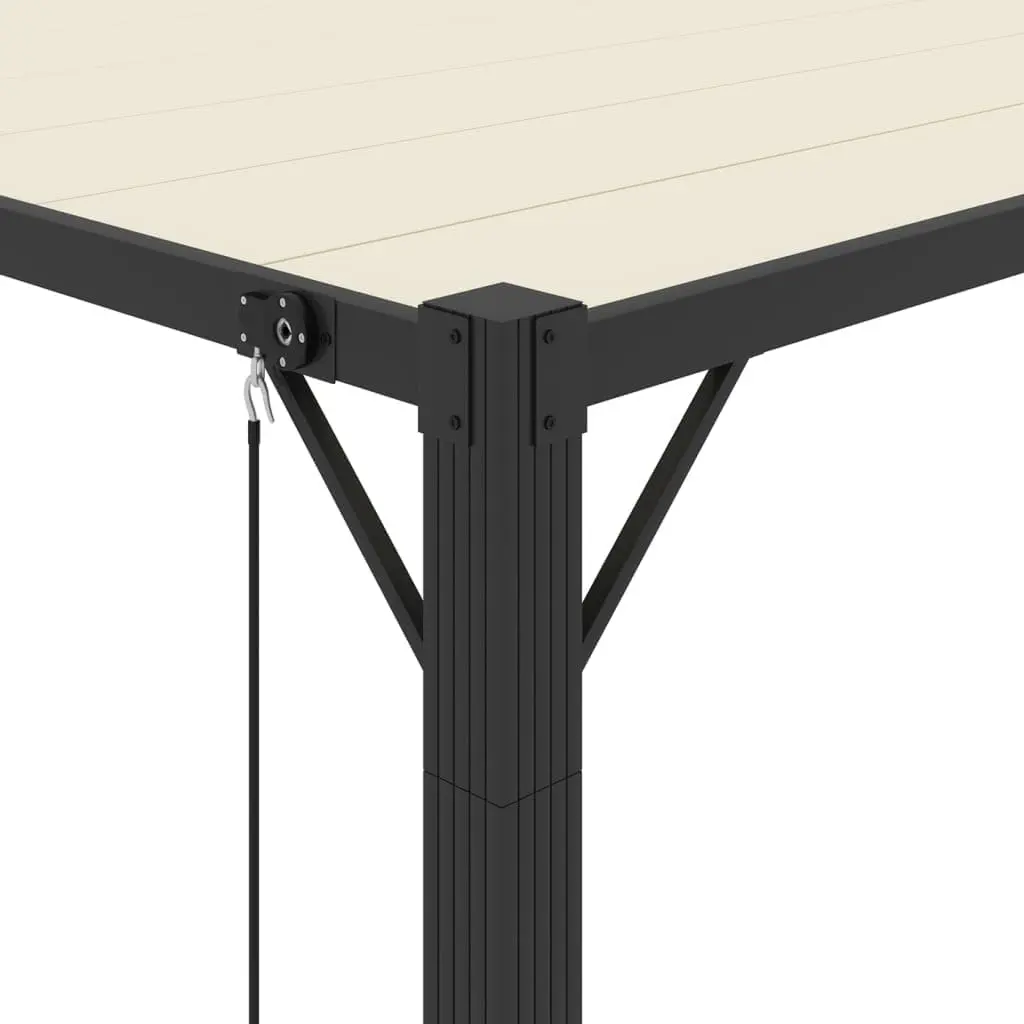 Pergola en aluminium crème 3x3m vue 7