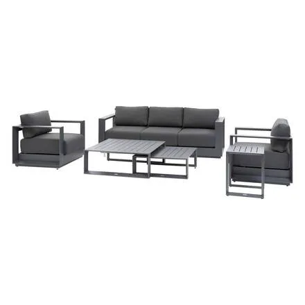 Salon de jardin rotatif BALIMA Graphite vue 2