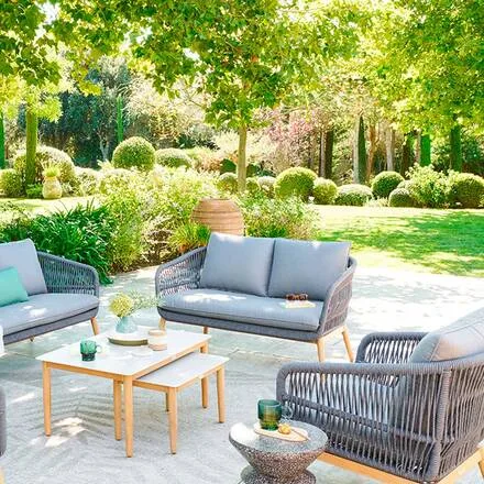 Canapé de jardin TARENA Gris