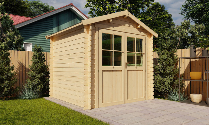 Abri de jardin en bois en bois 2,1x2,1 m vue 4