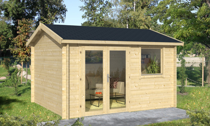 Abri de jardin CHAUMONT 44 mm - 11,1m² intérieur