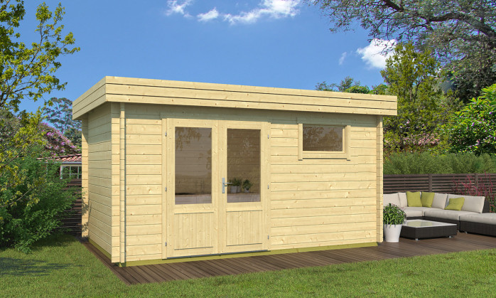 Abri de jardin en bois en bois 3,9x3 m vue 7